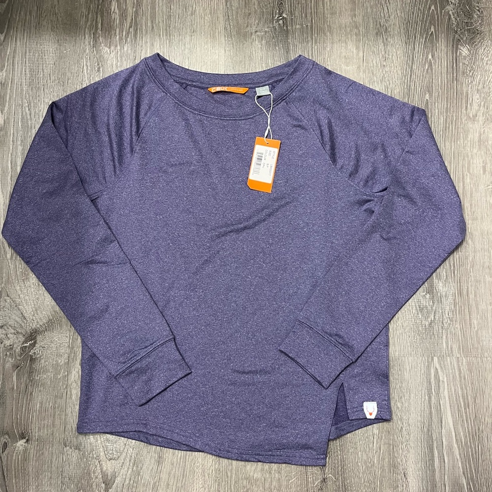 Women's CBUK by Cutter & Buck Purple Heather Womens Jackson Crewneck- Size S NWT